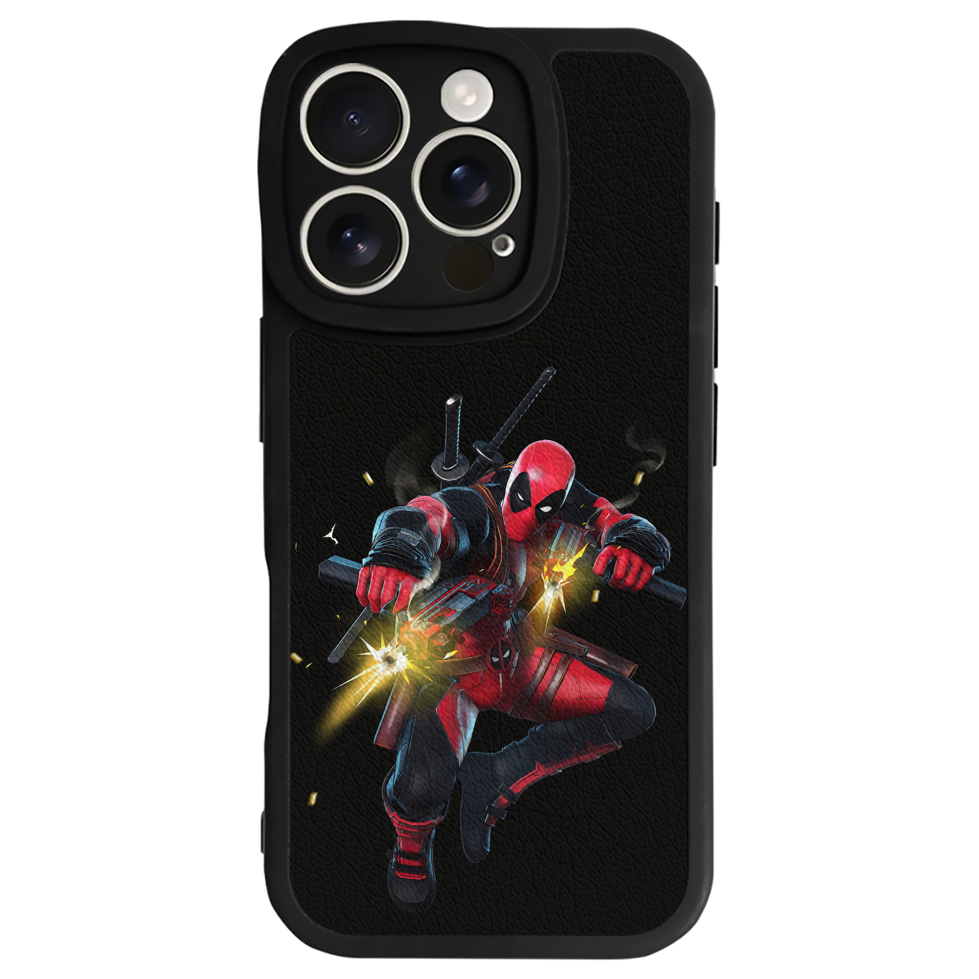（画像用） Deadpool デッドプール 【iPhone 16シリーズ対応】シリコンスマホケース（レザー調） 材質：シリコン